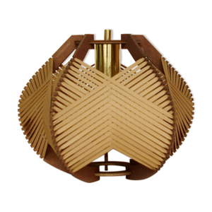 Lampe camel tissée à