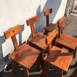 6 chairs t brutalist ski resort circa 1960
