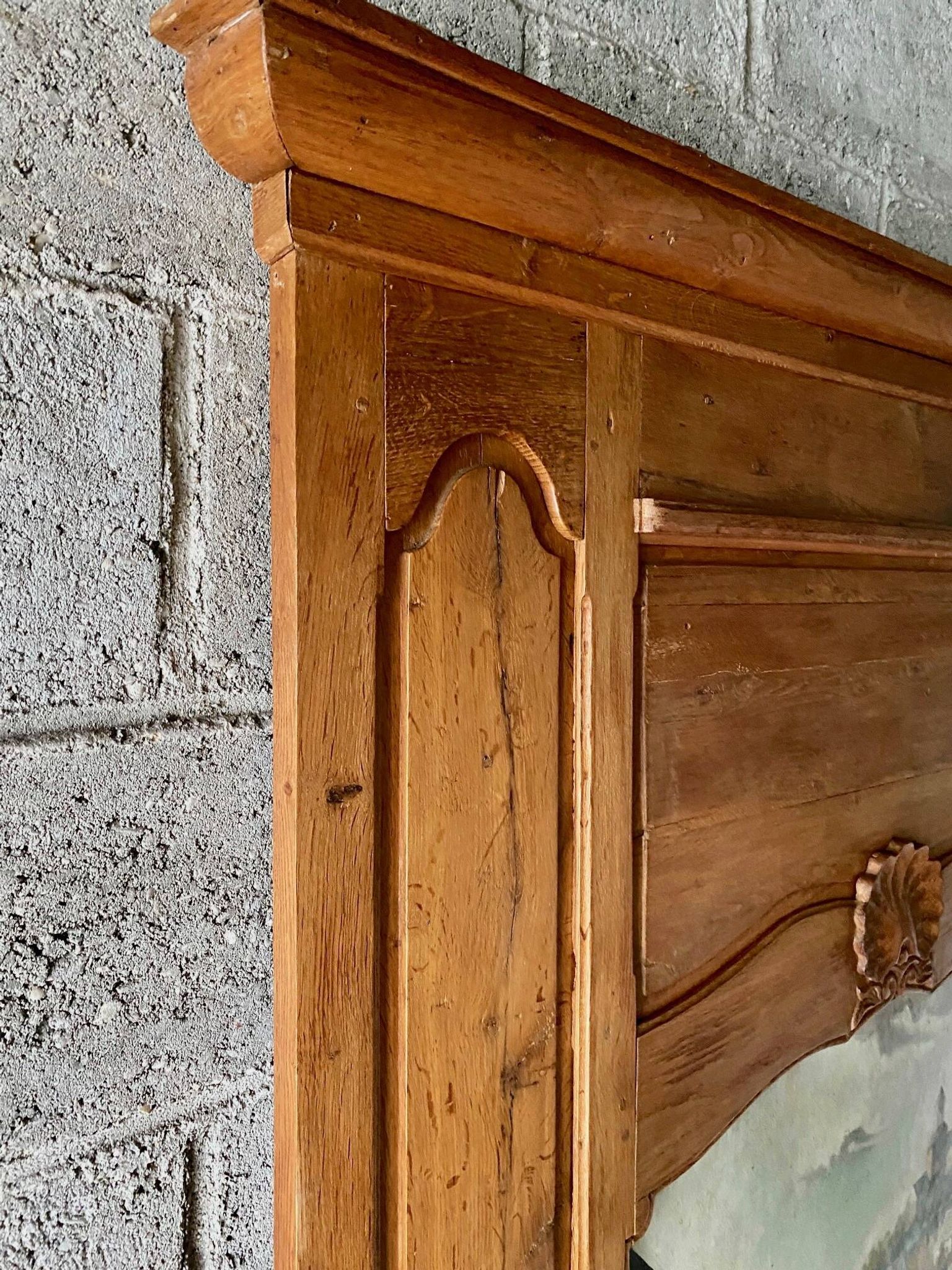 19th century oak trumeau.