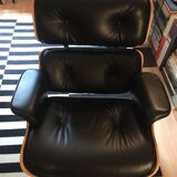 Lounge de Charles Eames avec son ottoman