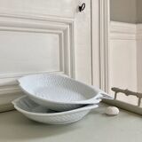 Embossed ceramic fish dishes