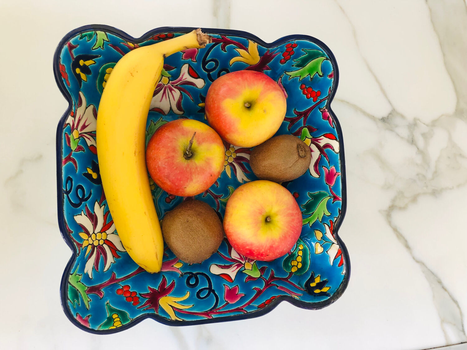 Flat square cut in Longwy enamels