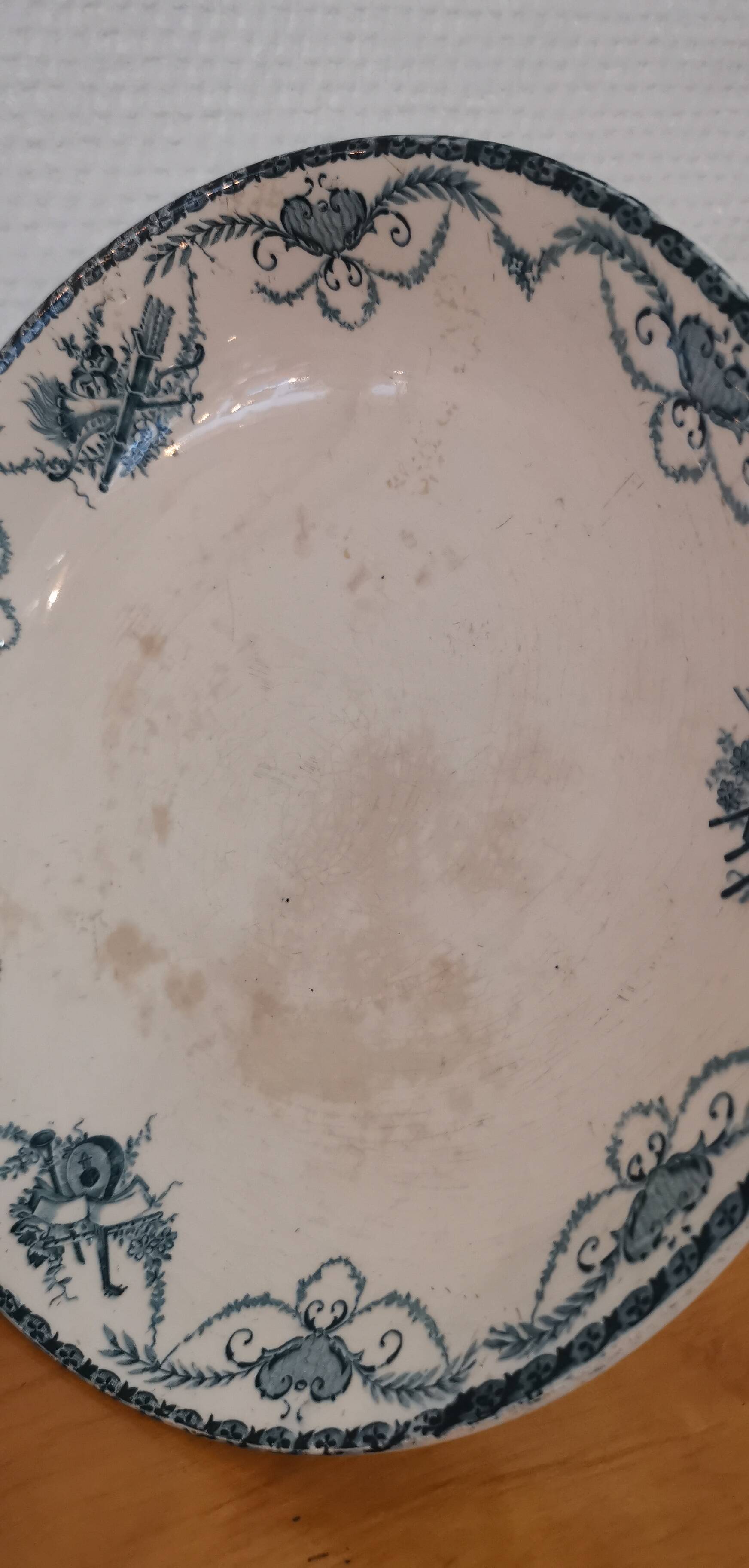 Longwy iron earthenware compote bowl 1900