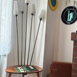 Vintage floor lamp with wooden shelf 50'