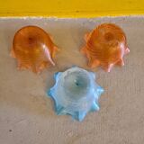 3 bols victoriens en verre Stevens & Williams, vers 1890