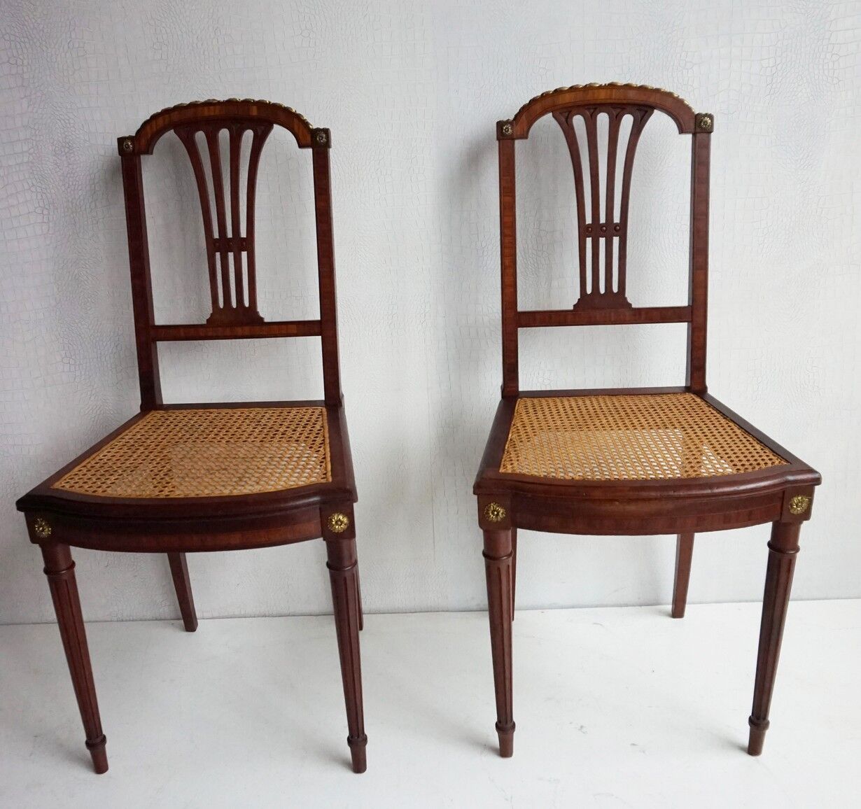 Pair of Louis XVI chairs circa 1870