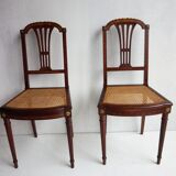 Pair of Louis XVI chairs circa 1870