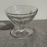 Set of 10 small vintage glass ice cream bowls.