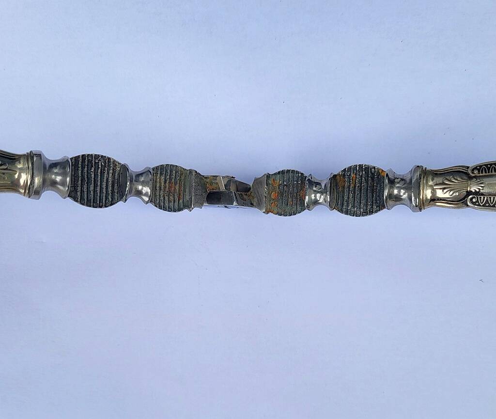 Lobster Cracker Scissors .800 Silver Handles 1930s