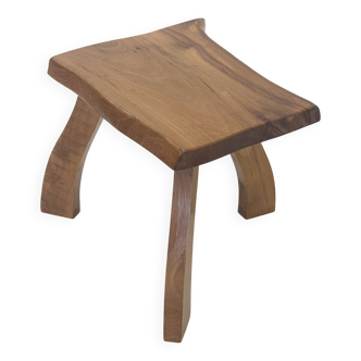 Vintage brutalist mini tree trunk side table