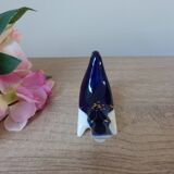 Vintage Soviet salt and pepper shaker in the shape of a cobalt blue bird.
