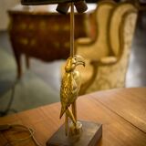 Toucan lamp in bronze 1970 Duval Brasseur