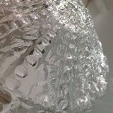 Round bubbled glass ceiling light / vintage 60s-70s