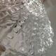 Plafonnier rond en verre bullé  / vintage années 60-70