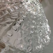Plafonnier rond en verre bullé  / vintage années 60-70