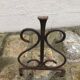 Pair of wrought iron pegs