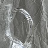 Large blown glass carafe with ice cube compartment Biot