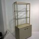 1970s Pierre Vandel Display Cabinet Shelving Cream and Brass
