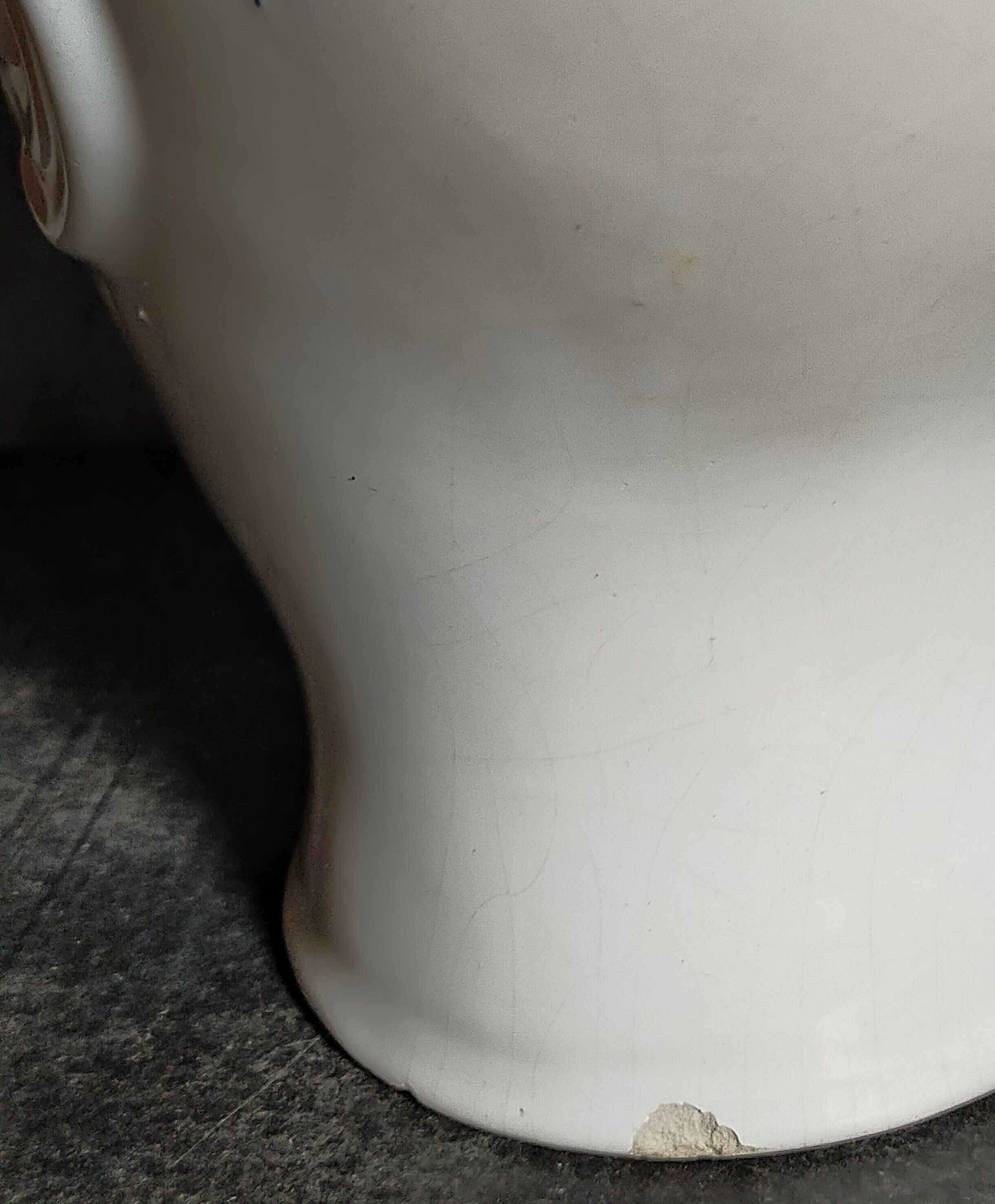 White ceramic pot cover vase 60s