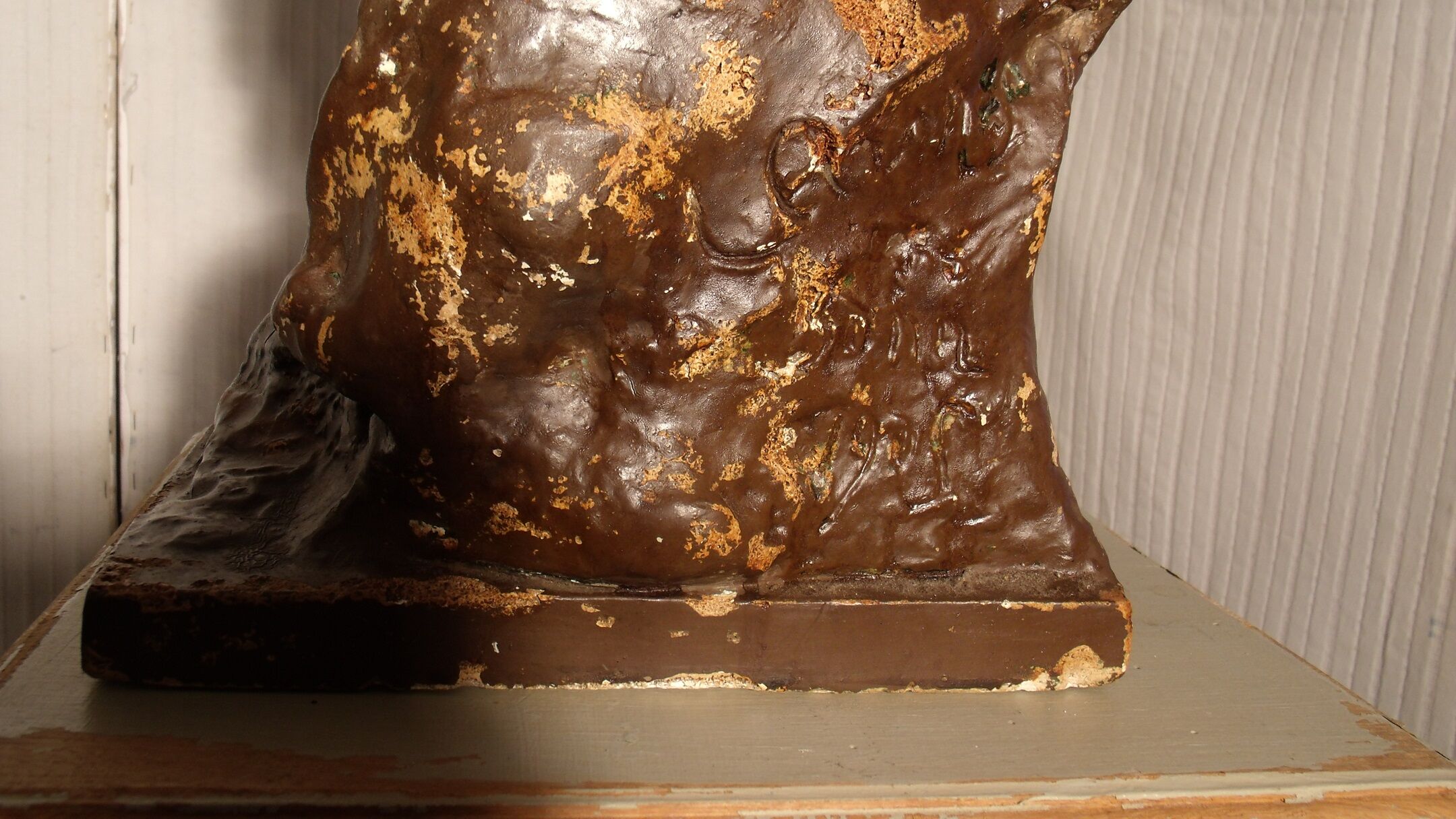 Beethoven's head in platter