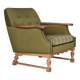 1970s, Danish lounge chair, wool, oak