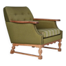 Années 1970, chaise longue danoise, laine, chêne