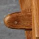 Vintage danish brutalist oak dining table