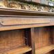 Antique oak wall shelf