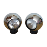 Pair of spherical table lamps circa 1970