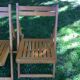 Series of 3 folding chairs