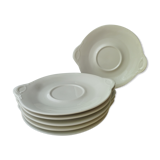 Set de 6 assiettes en porcelaine de Limoges pour "Café Gourmand"