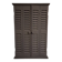 Dark grey wooden trompe l'oeil shutter mirror 1990 / wall decoration object Shutter-style mirror