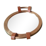 Art Deco round mirror tray
