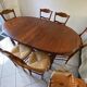 OVAL CHERRY WOOD TABLE WITH 6 CHAIRS