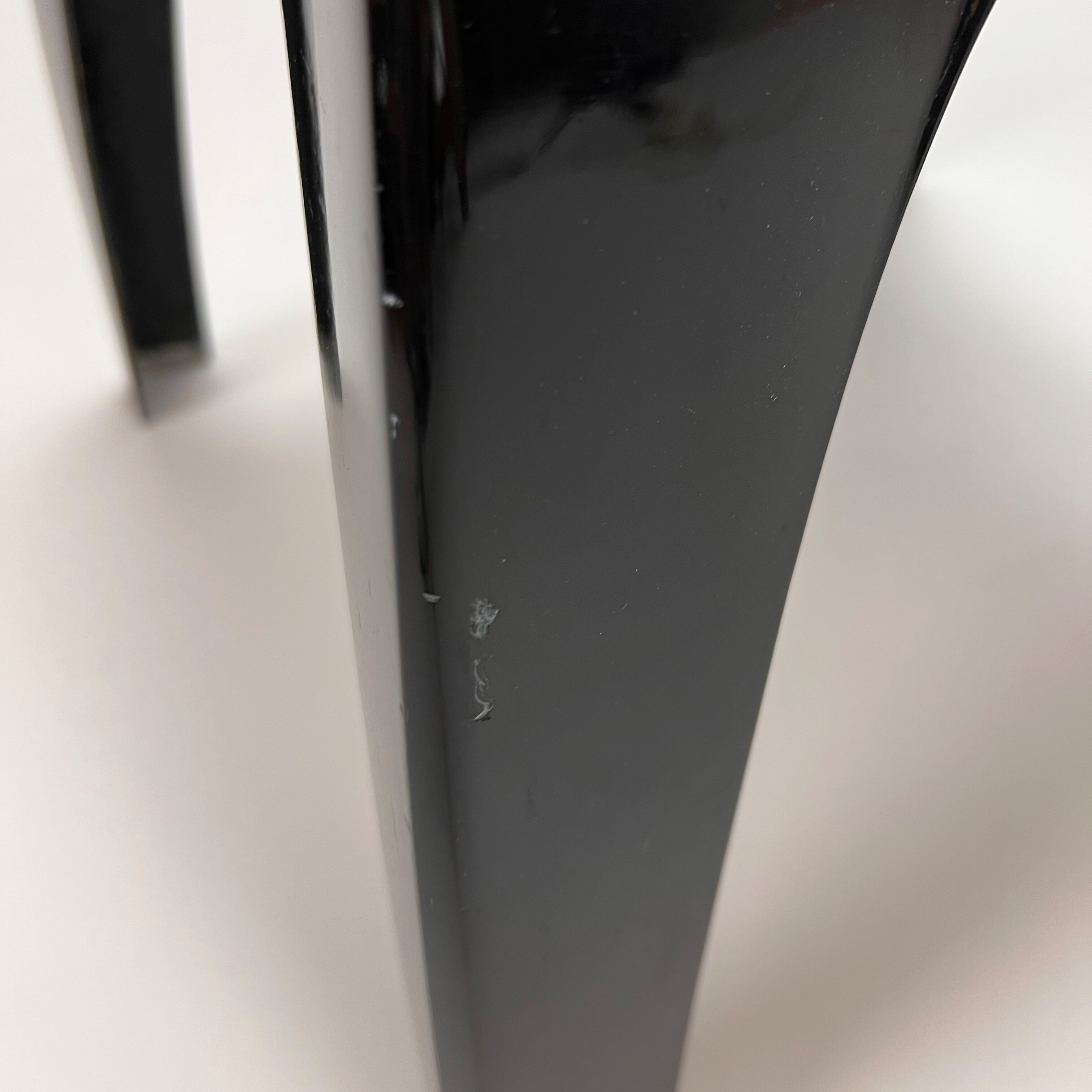 Italian fiberglass black stool, 1960s