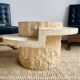 Table basse en travertin magnussen ponte
