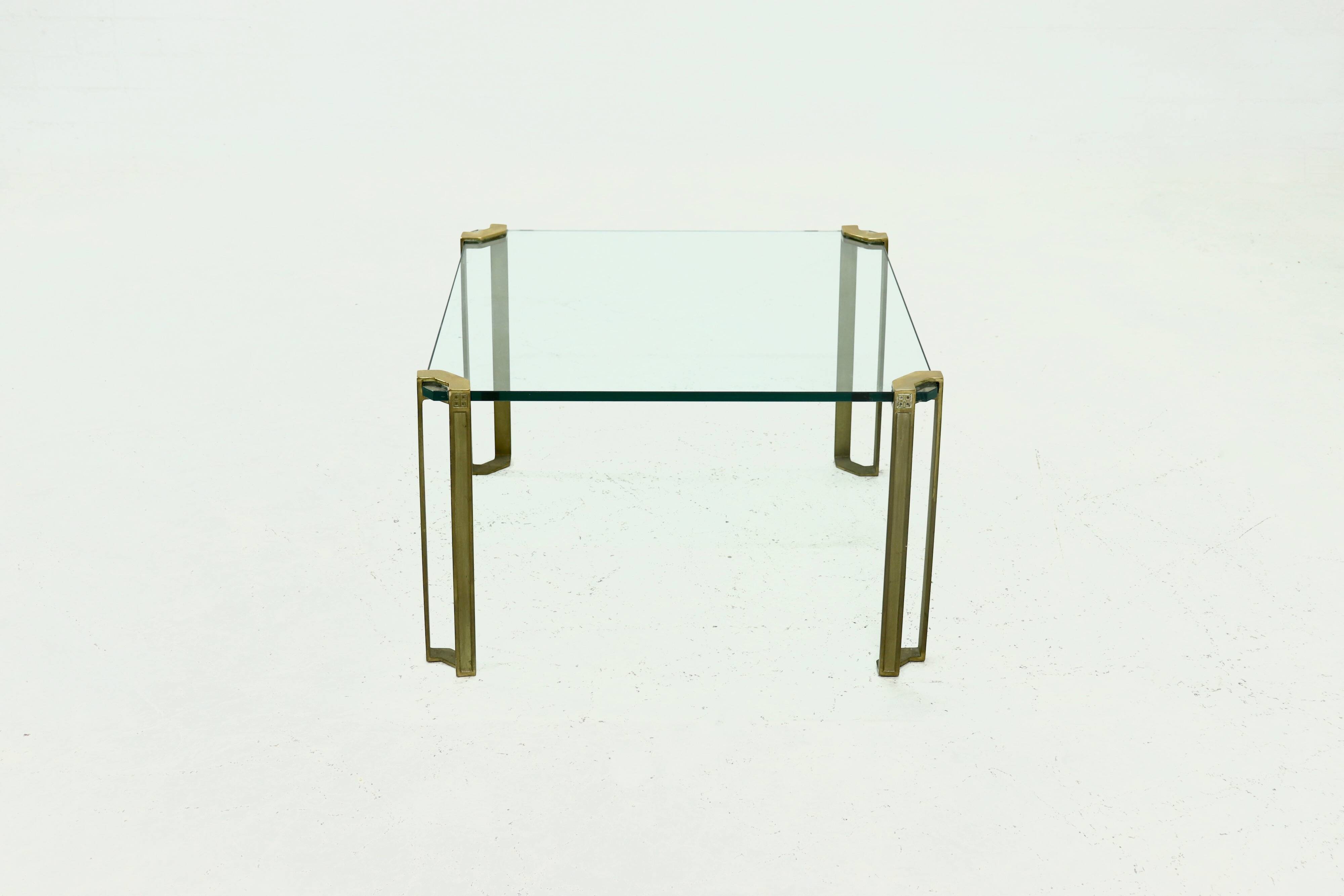 Brass and Glass Coffee Table by Peter Ghyczy 1970s