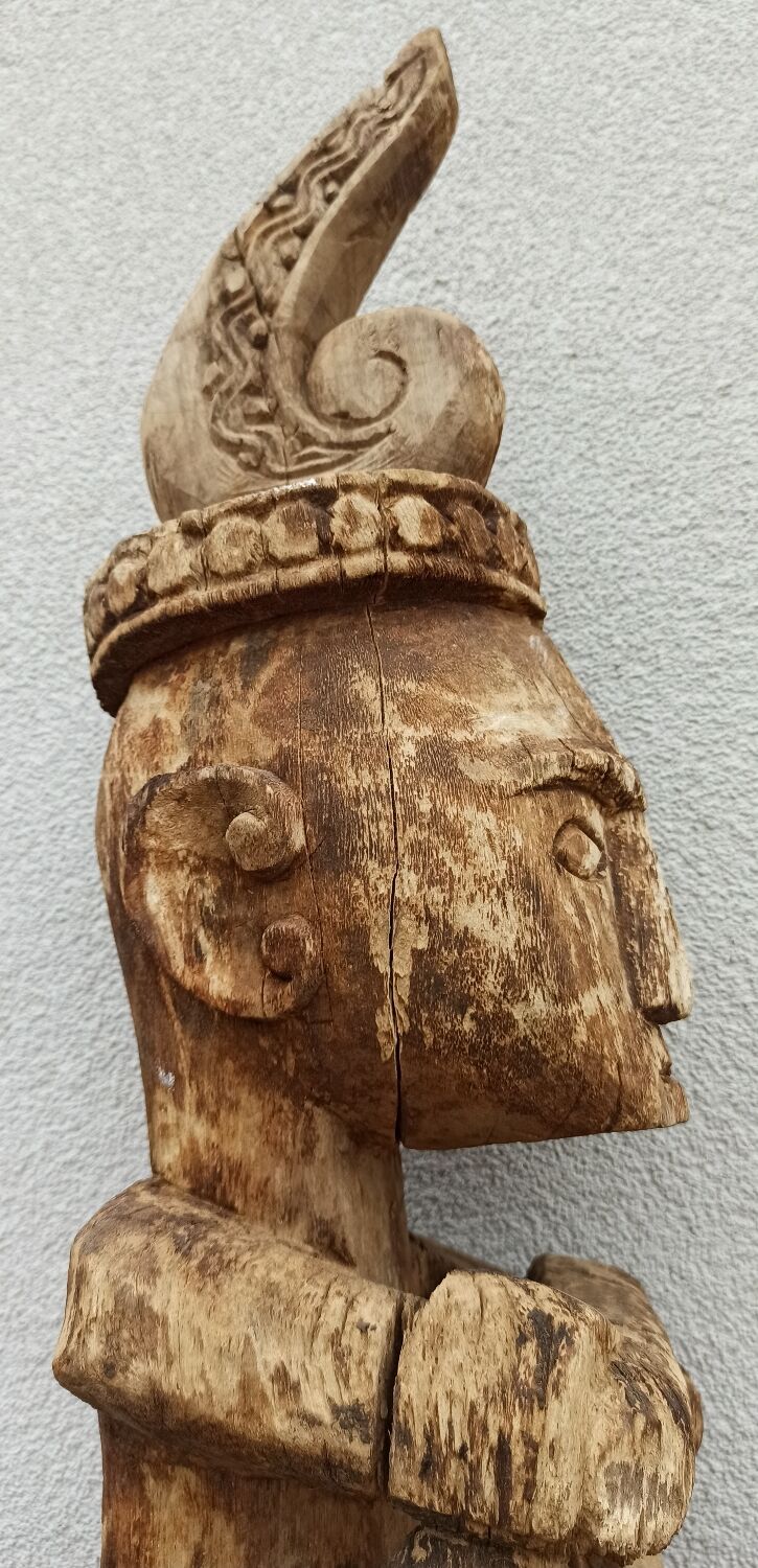 Ancient wooden ancestor statue of the Leti Islands, Indonesia