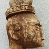Ancient wooden ancestor statue of the Leti Islands, Indonesia