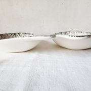 Vintage french 1960s 2x salins tolede - toledo serving bowls black olive