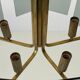 Grey glass chandelier with a brass body, 1960, Italy