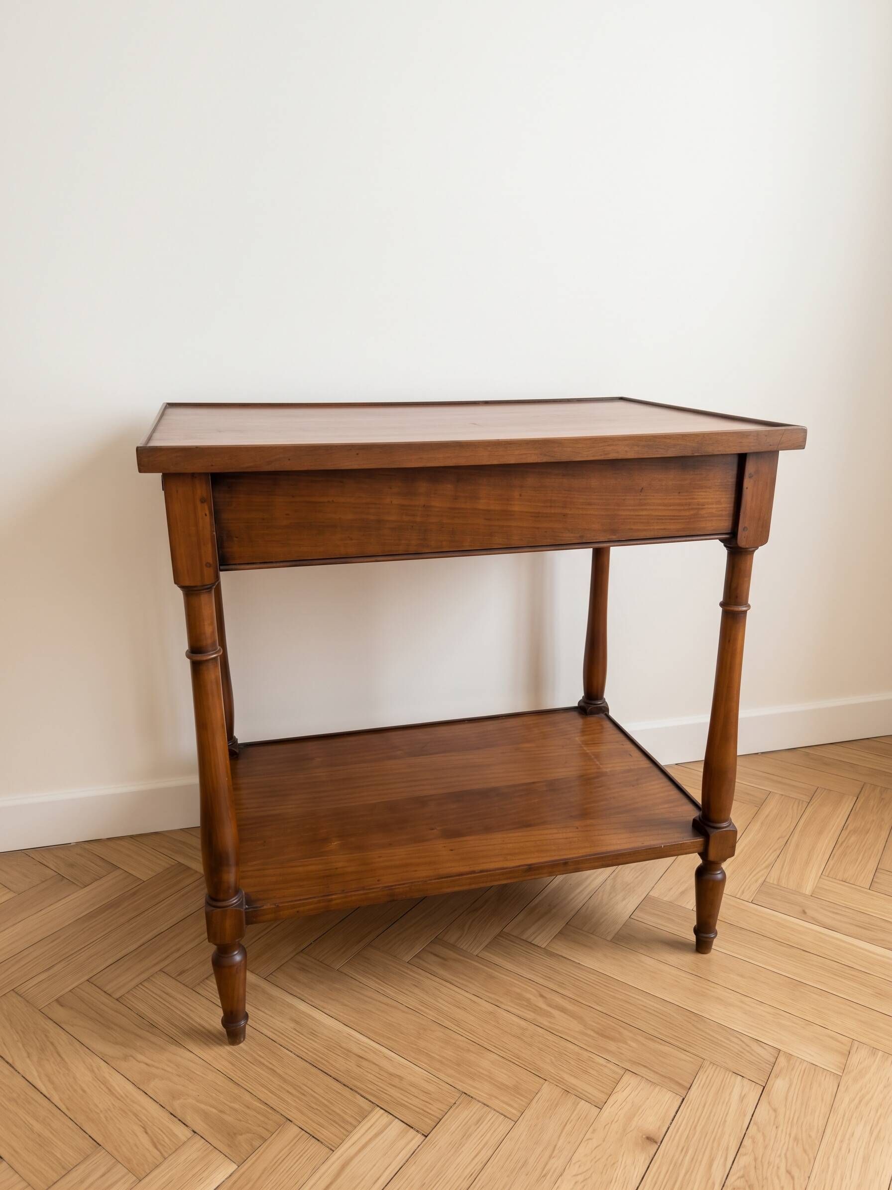 Pair of antique solid wood bedside tables