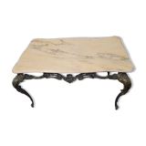 Marble and brass table