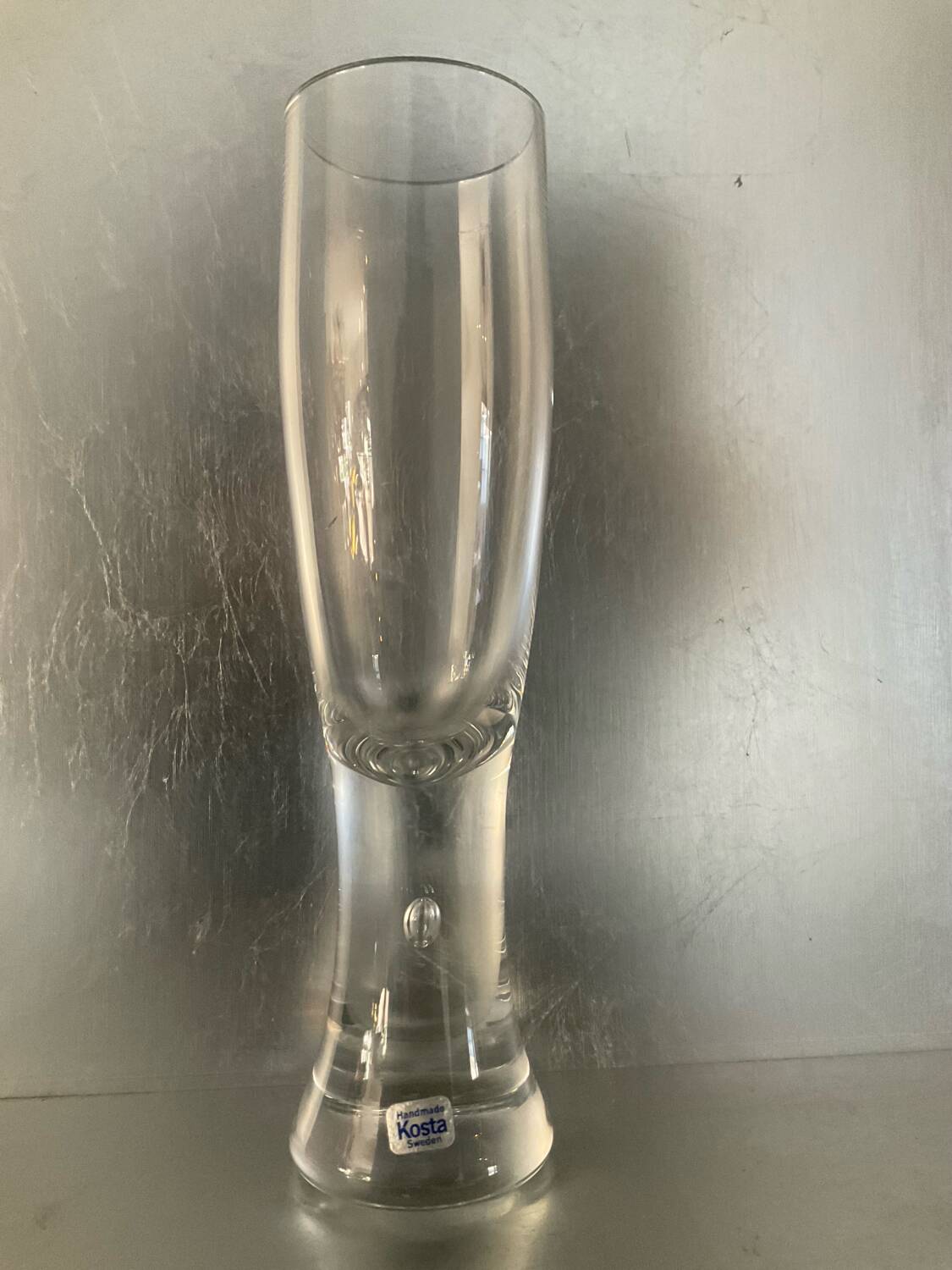 Set of 8 vintage Kosta Boda champagne flute glasses