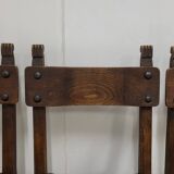 Set of 4 vintage brutalist chairs 1970