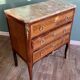 Small Louis XV-style chest of drawers  in veneer and bronze