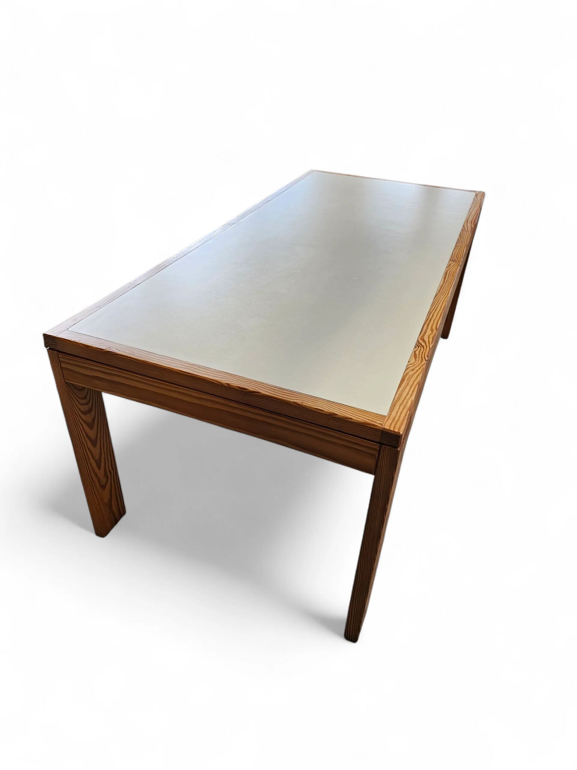 Pine wood dining table / formica top / 1970s