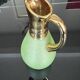 Vintage Carafe in Green and Gold Granite Glass - Vintage Tableware