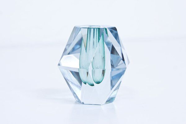 Crystal Vase Cut by Asta Stremberg for Strembergshyttan, Sweden, 1950s