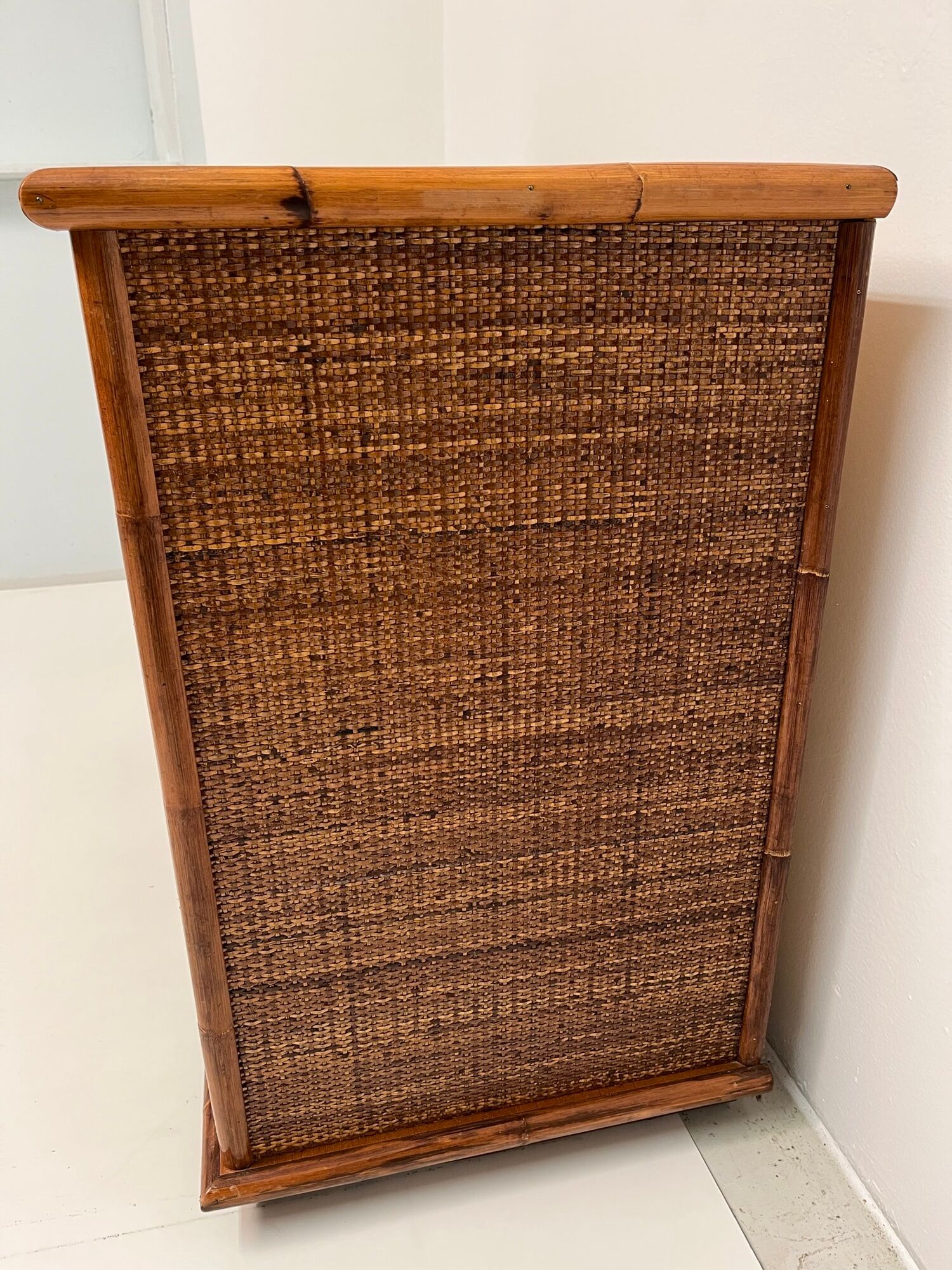 Vintage chest of drawers in bamboo and wicker 1970